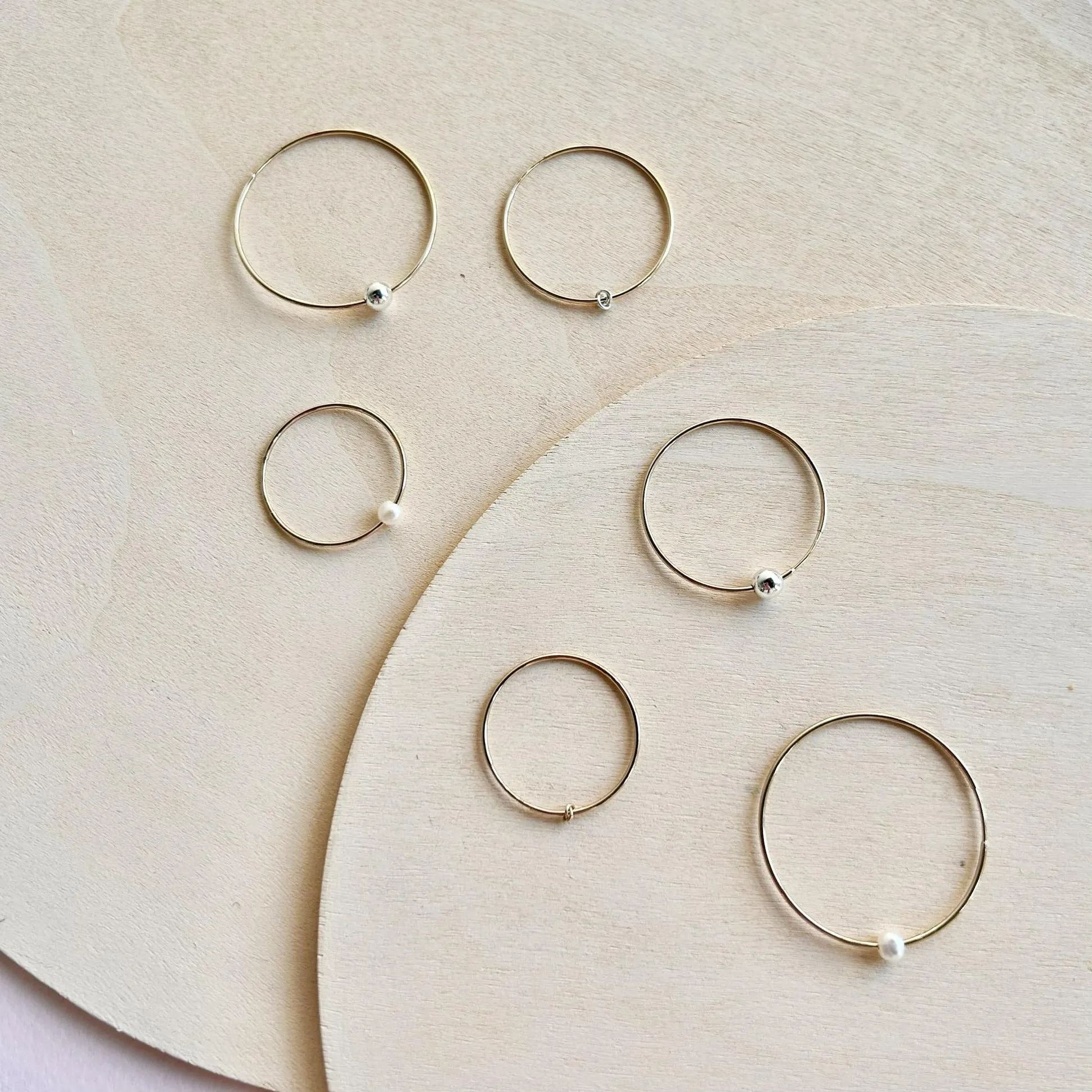 10k Yellow Gold Hoop Earrings - 35mm