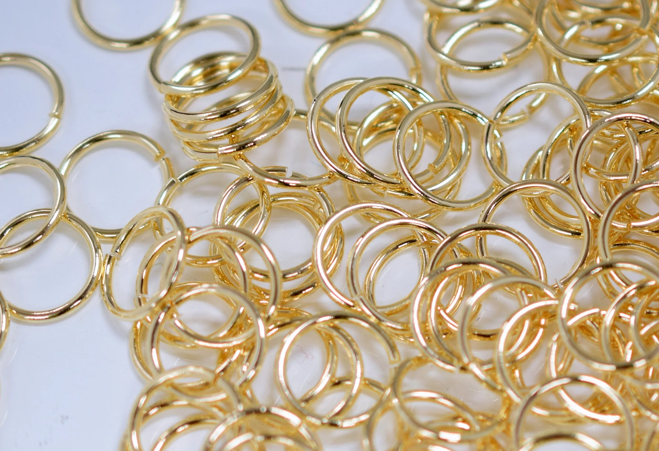 14K Gold Filled Look, EP Open /ClosedJump Ring 3mm,4mm,5mm,6mm,8mm,10mm,12mm Gold Filled Look, Findings For Jewelry Making and Wholesale