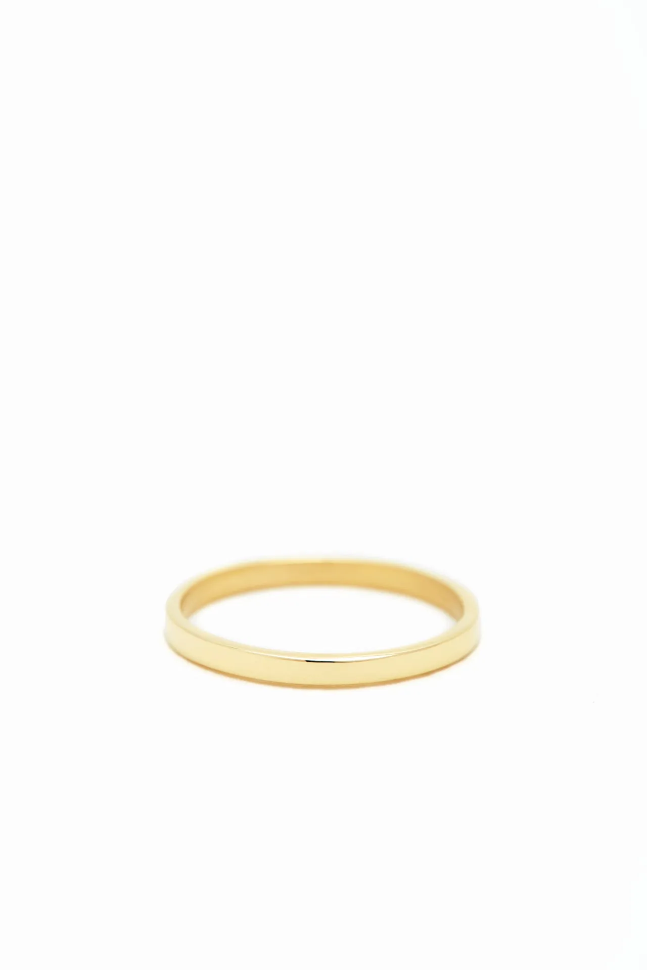 18K Yellow Gold Simply Square Band Ring