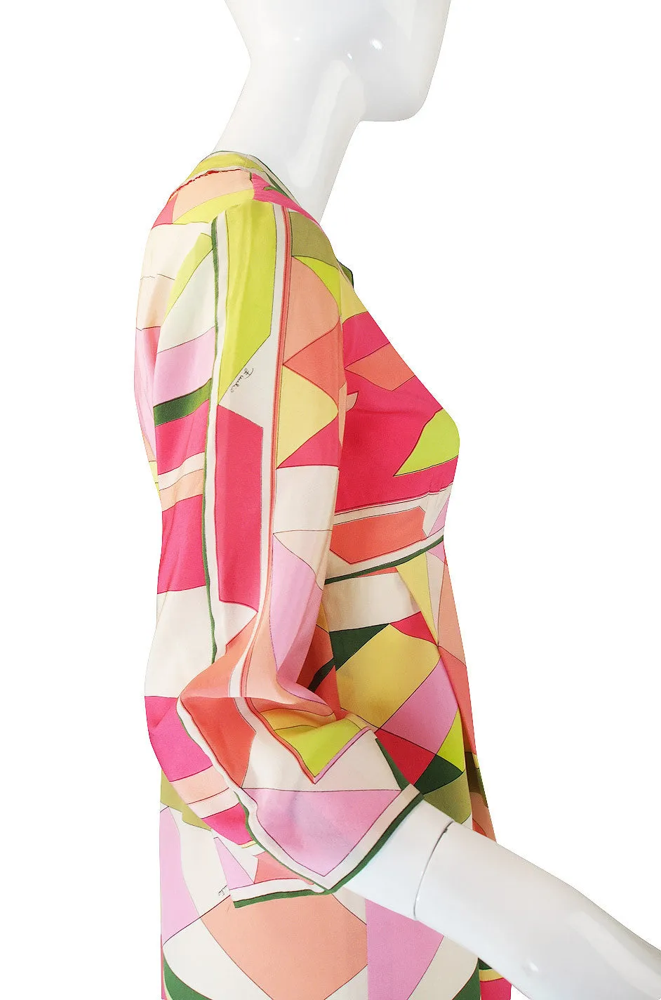 1960s Citrus Silk Emilio Pucci Shift Dress