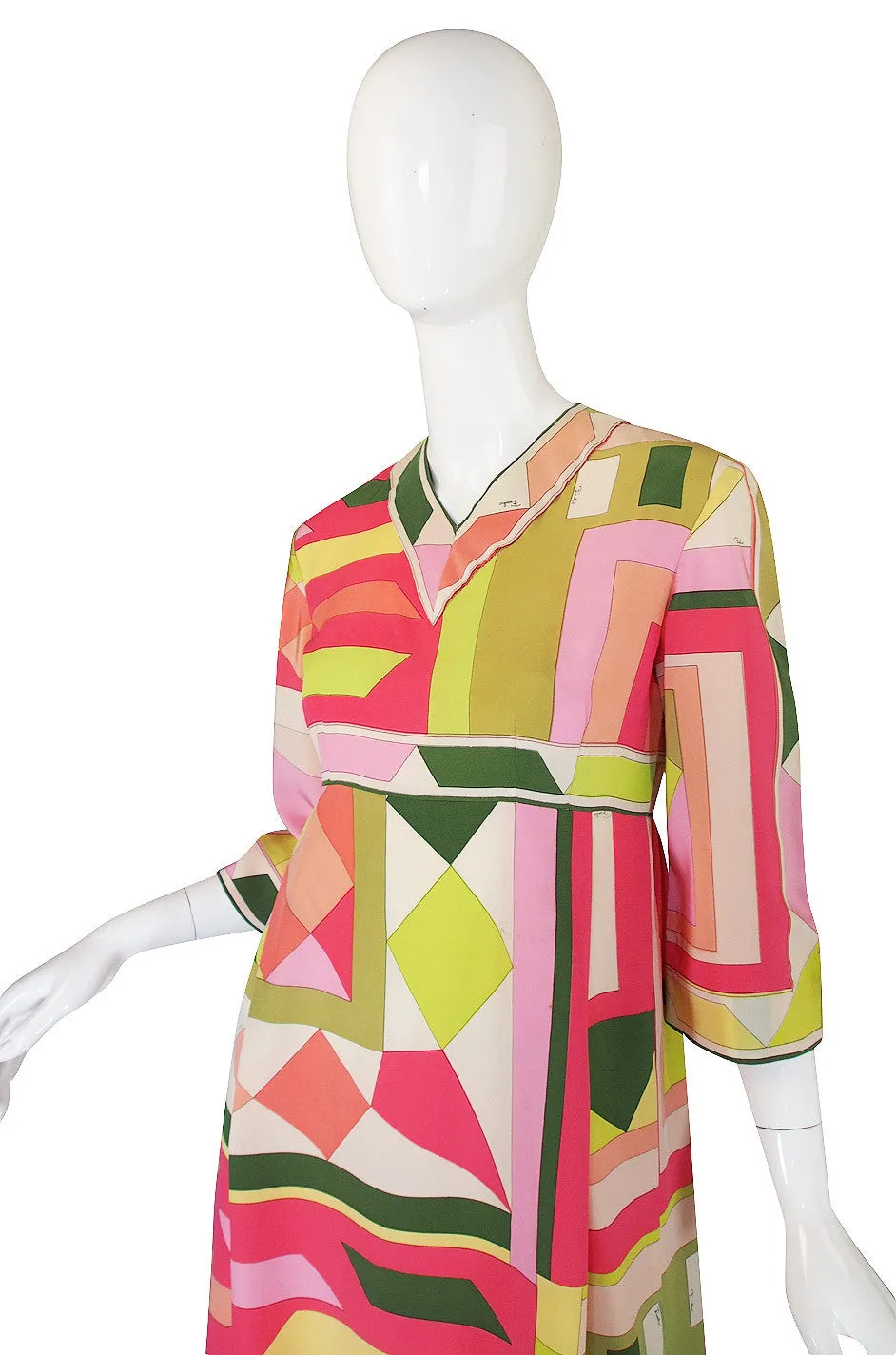 1960s Citrus Silk Emilio Pucci Shift Dress