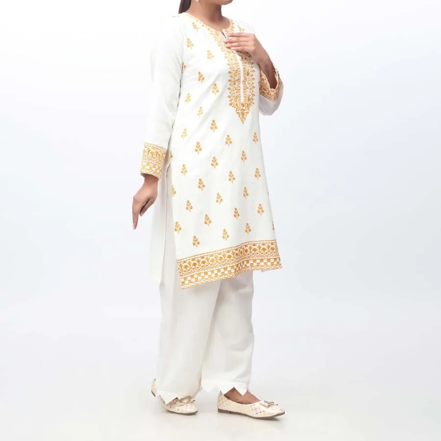 2PC- Embroidered Khaddar Suit PW9170