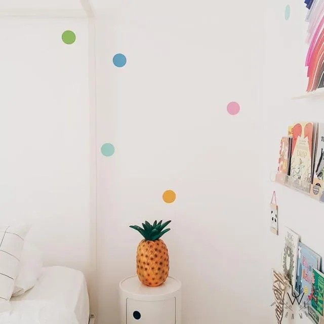 3 Inch Rainbow Confetti Dot Wall Decals