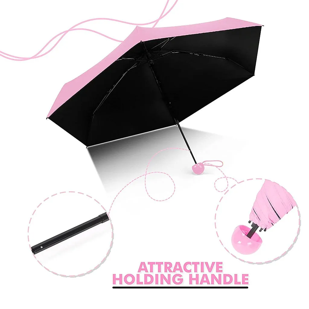 3176 Nylon Fancy Capsule Shape Portable Umbrella