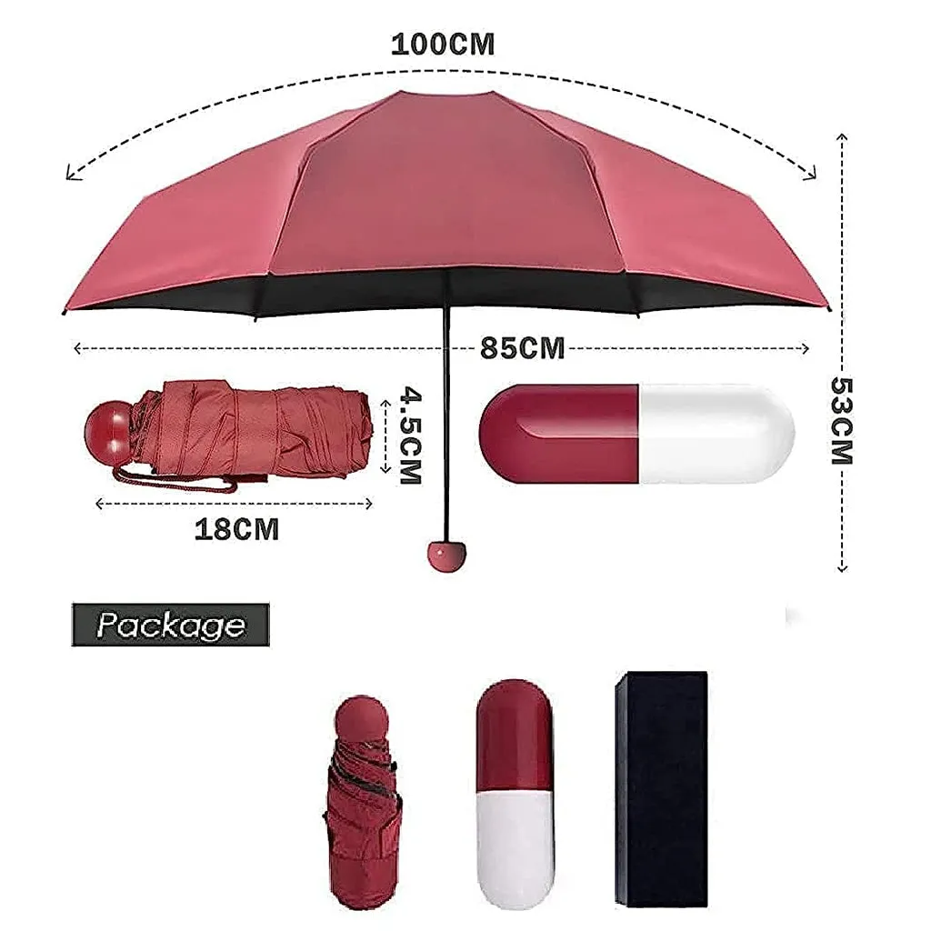 3176 Nylon Fancy Capsule Shape Portable Umbrella