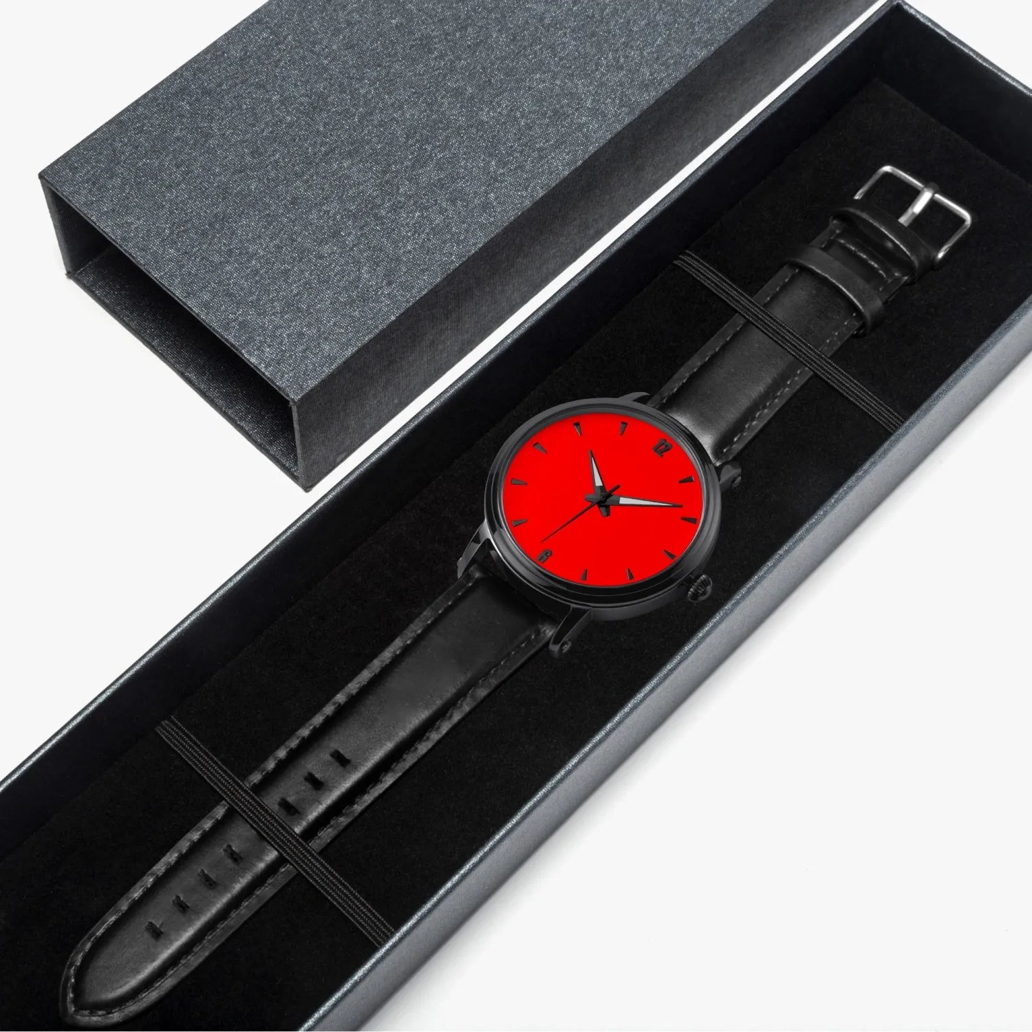 46mm Red Back Ground Unisex Automatic Watch(Black)