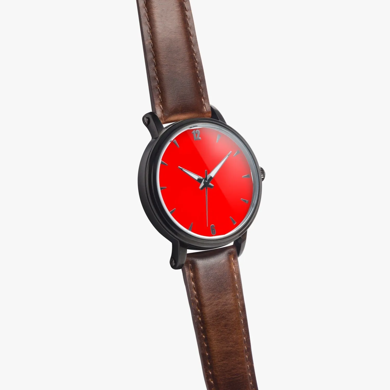 46mm Red Back Ground Unisex Automatic Watch(Black)