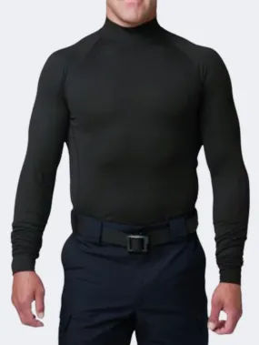 5-11 Brand Mock Neck Men Tactical Long Sleeve Black