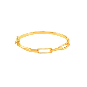 916 Gold Twisted Links Bangle