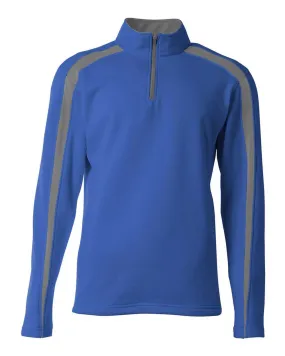 A4 NB4005 Spartan Fleece Quarter Zip - Royal Graphite