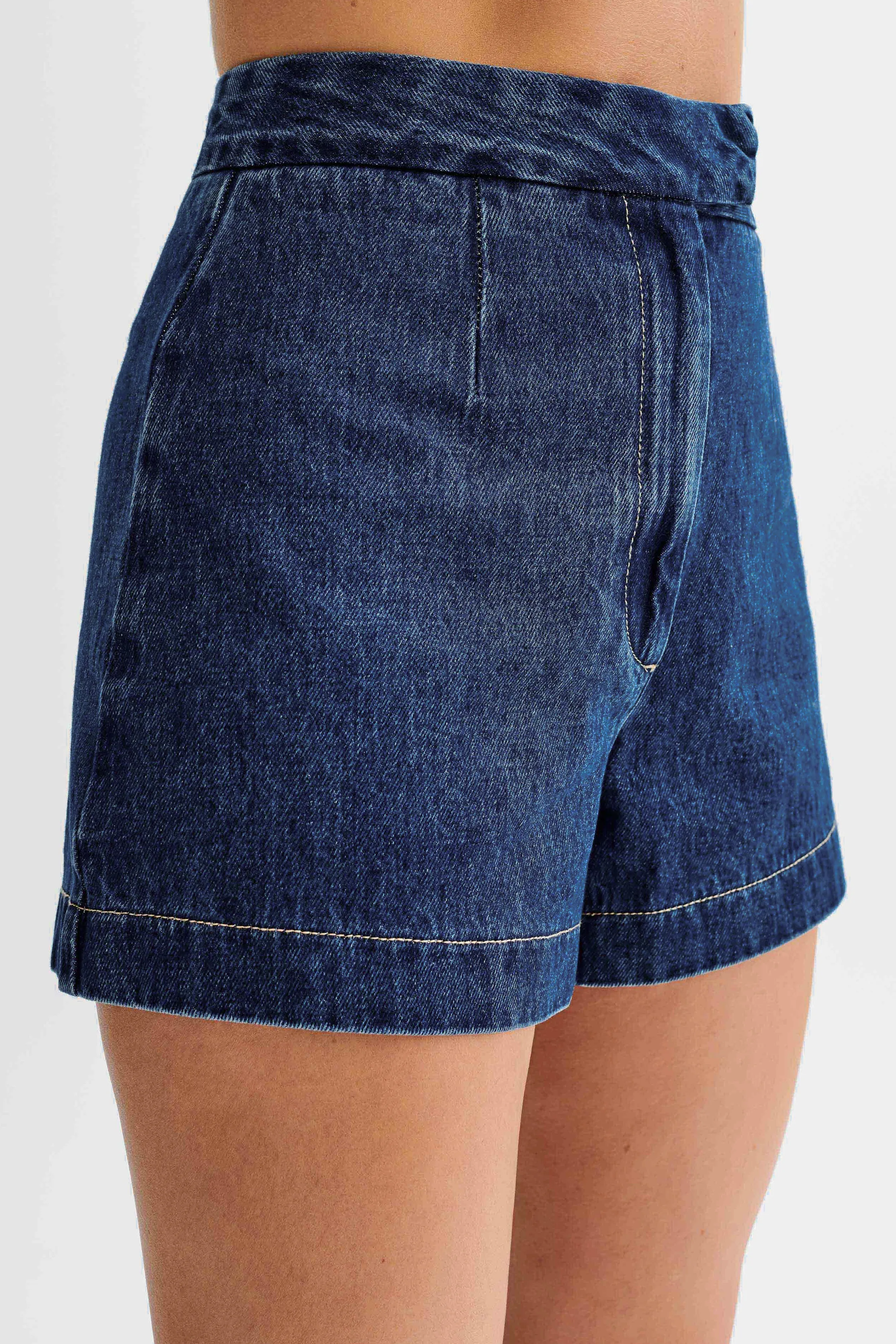 Abel Denim Shorts - Dark Blue