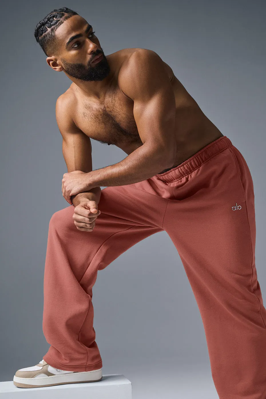 Accolade Straight Leg Sweatpant - Soft Terracotta