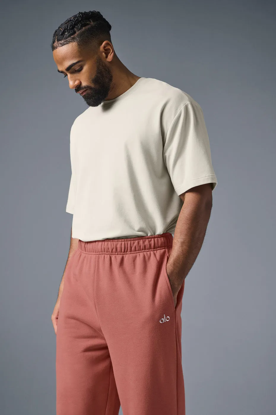 Accolade Straight Leg Sweatpant - Soft Terracotta