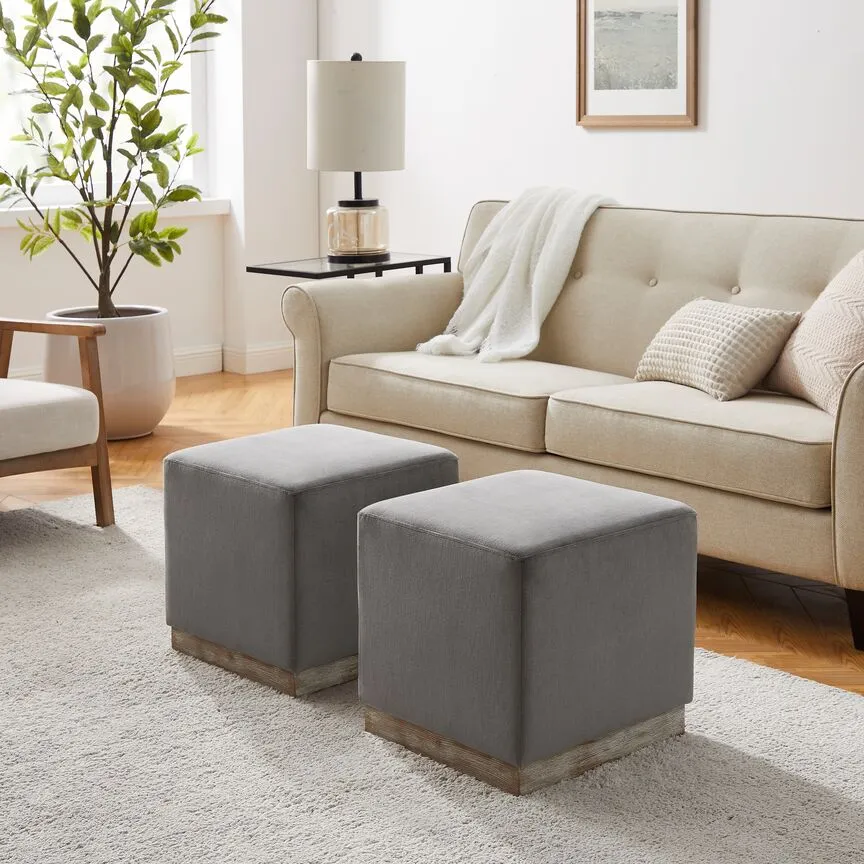 Adele Ottoman - Grey