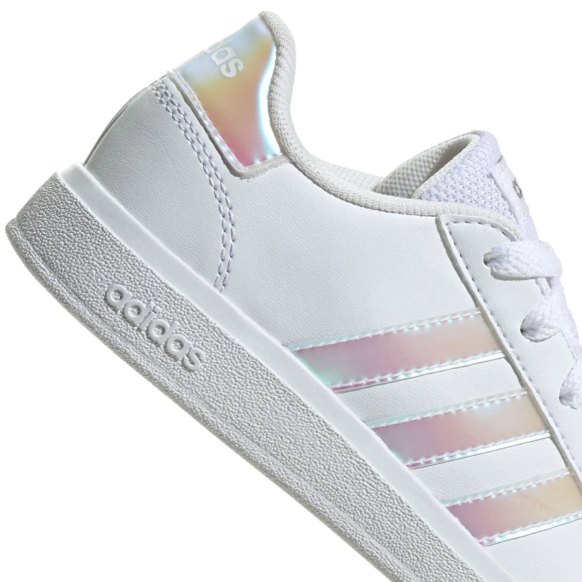 adidas Grand Court 2.0 Trainers - Girls - White/Iridescent