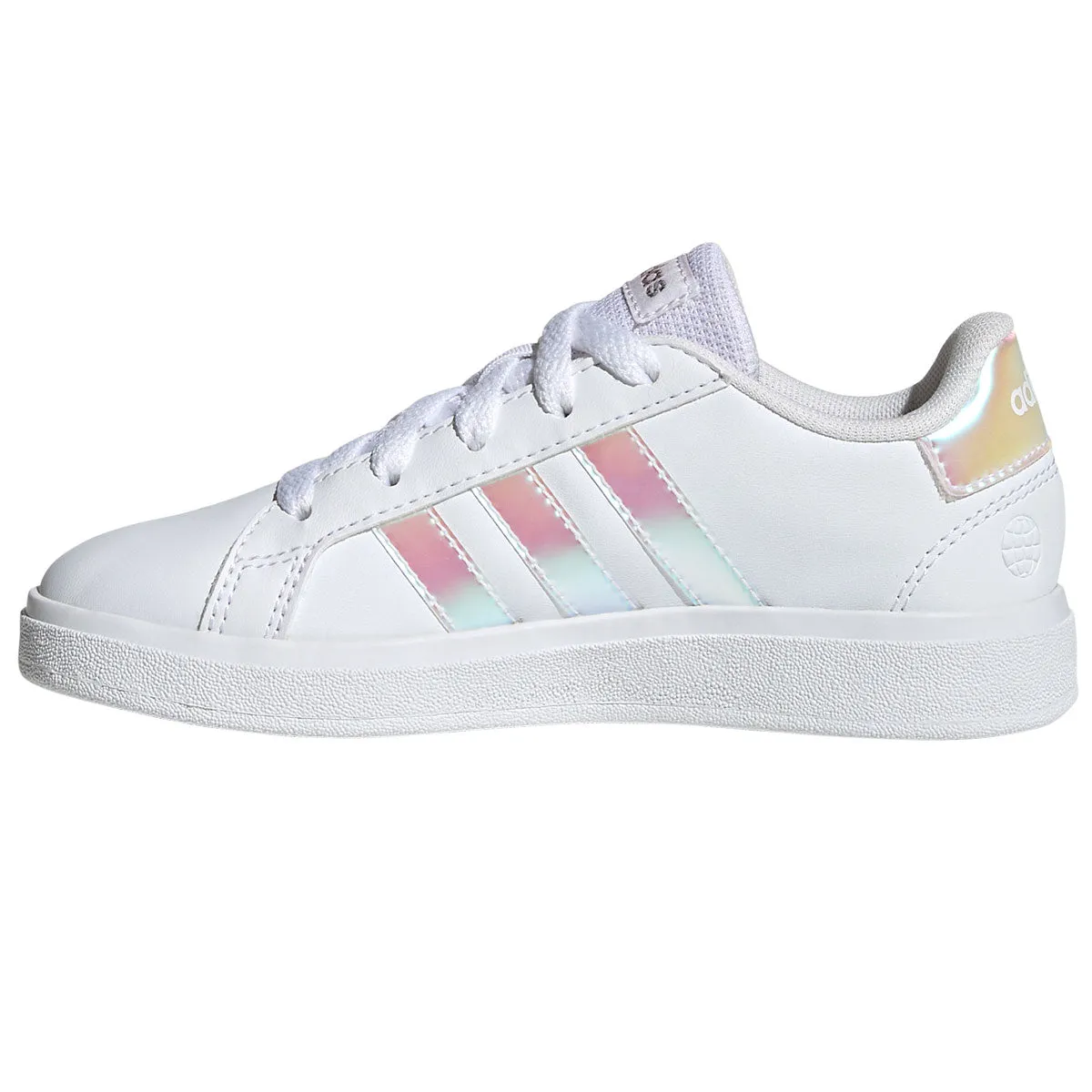 adidas Grand Court 2.0 Trainers - Girls - White/Iridescent