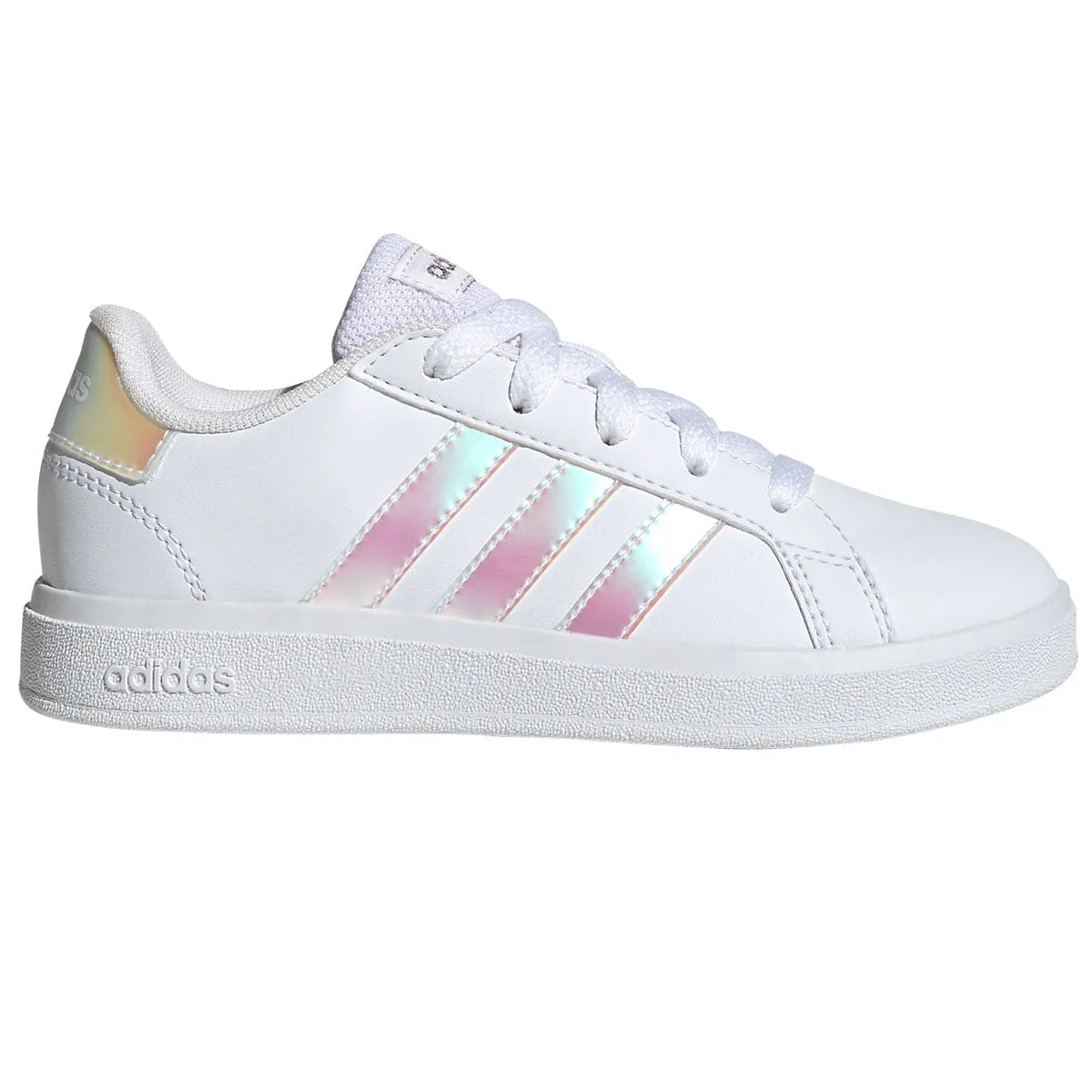 adidas Grand Court 2.0 Trainers - Girls - White/Iridescent