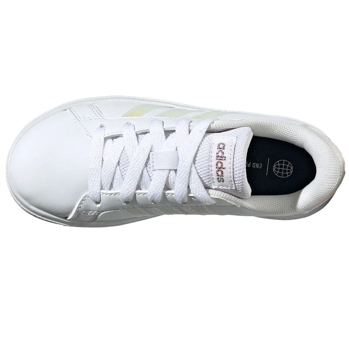 adidas Grand Court 2.0 Trainers - Girls - White/Iridescent