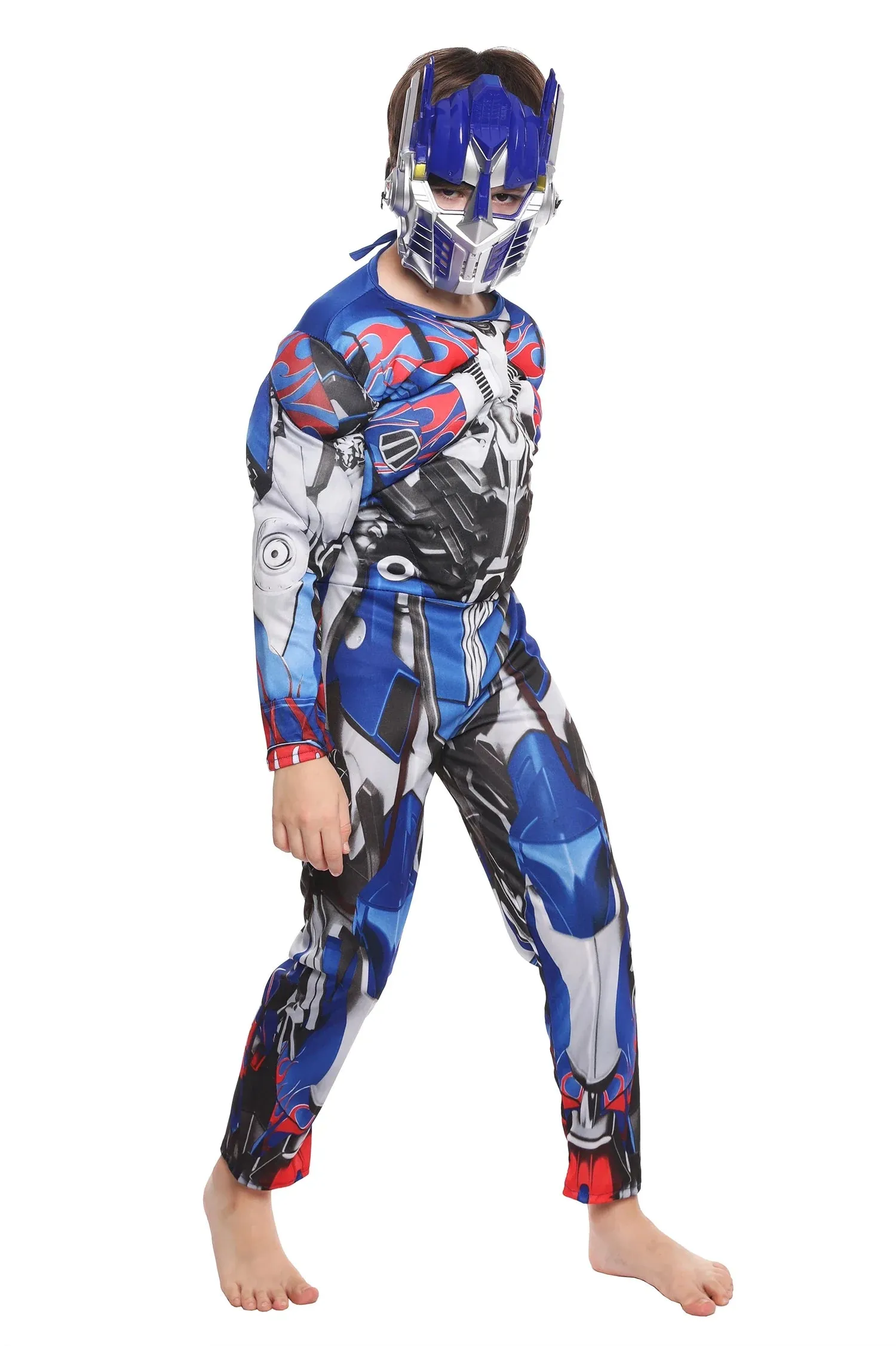 Adorable Kids Optimus Prime Muscle Costume Superhero Kid Costume