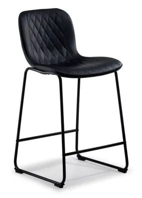 Adrien Upholstered Counter Height Stool - Black