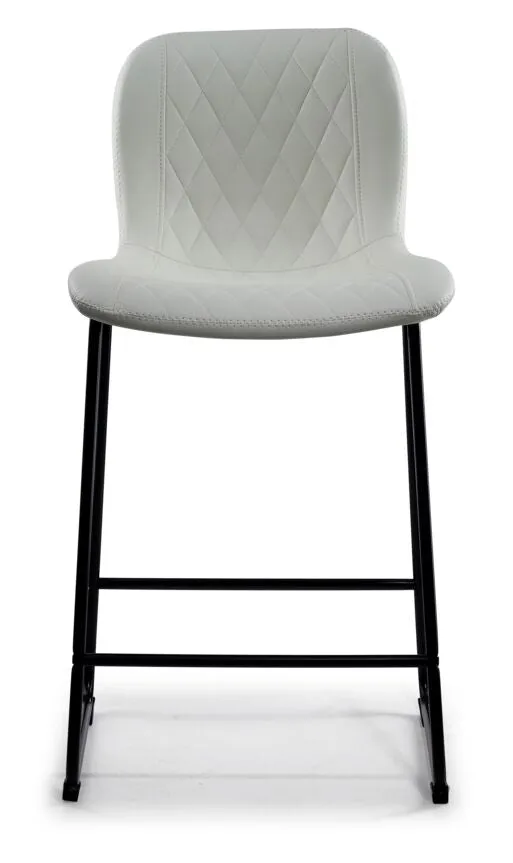 Adrien Upholstered Counter Height Stool - White