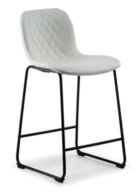 Adrien Upholstered Counter Height Stool - White