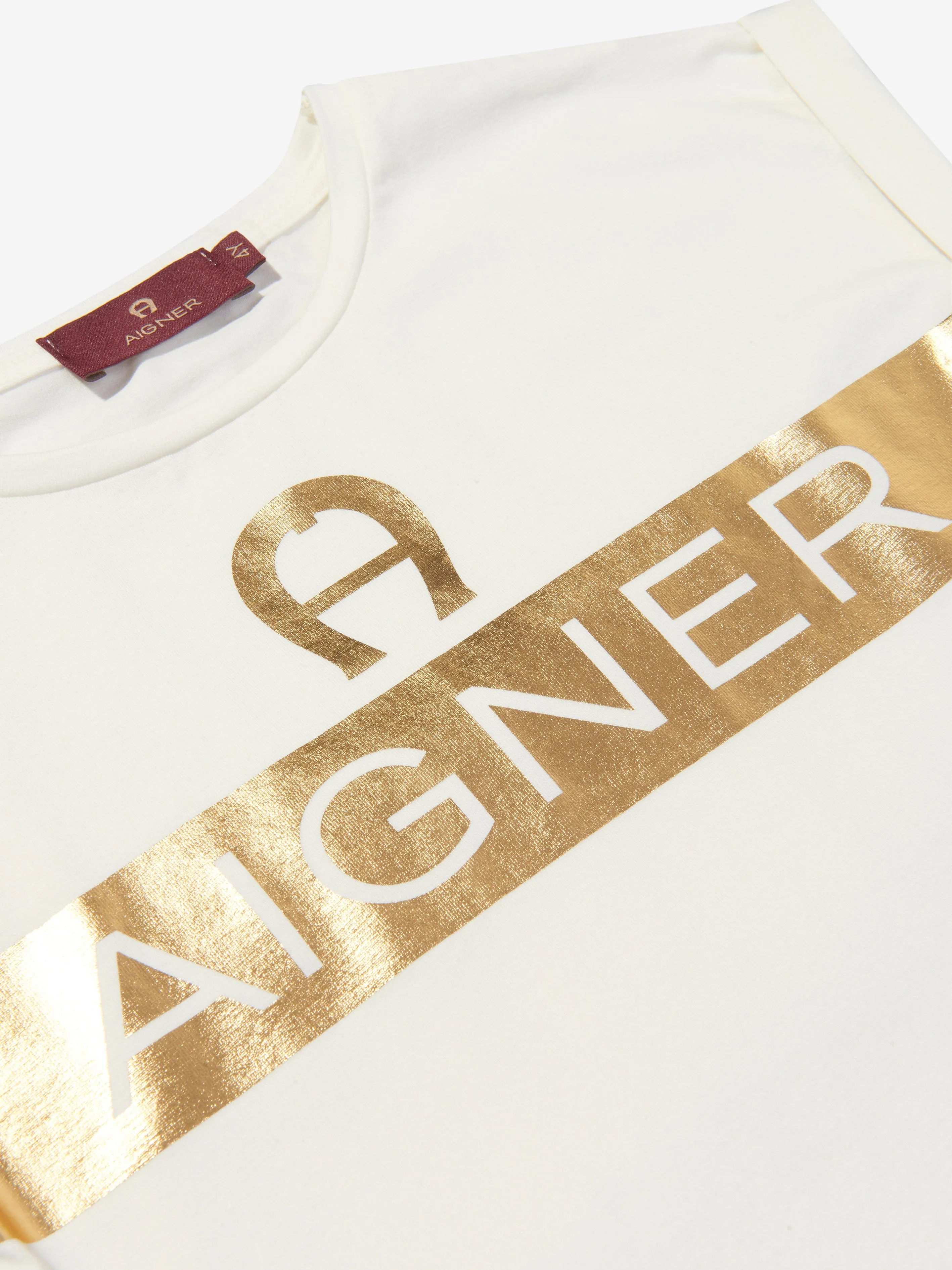 Aigner Girls Cotton Jersey  Logo Print T-Shirt