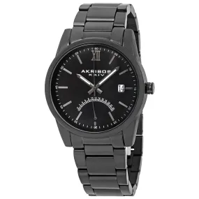 Akribos Xxiv Black Dial Black Ion-plated Men's Watch AK962BK