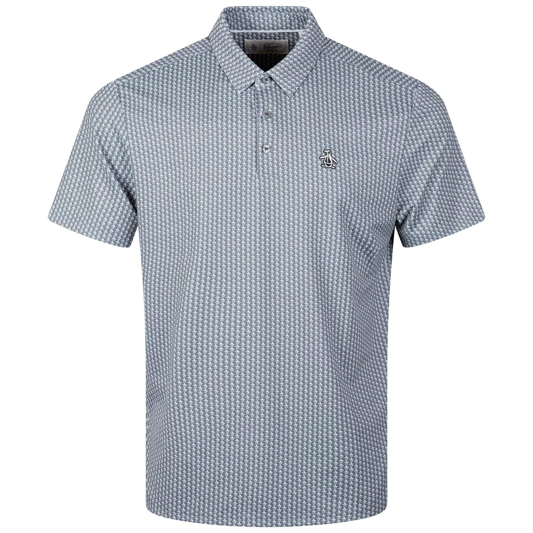 Allover Pete Print Golf Polo Quiet Shade - AW23