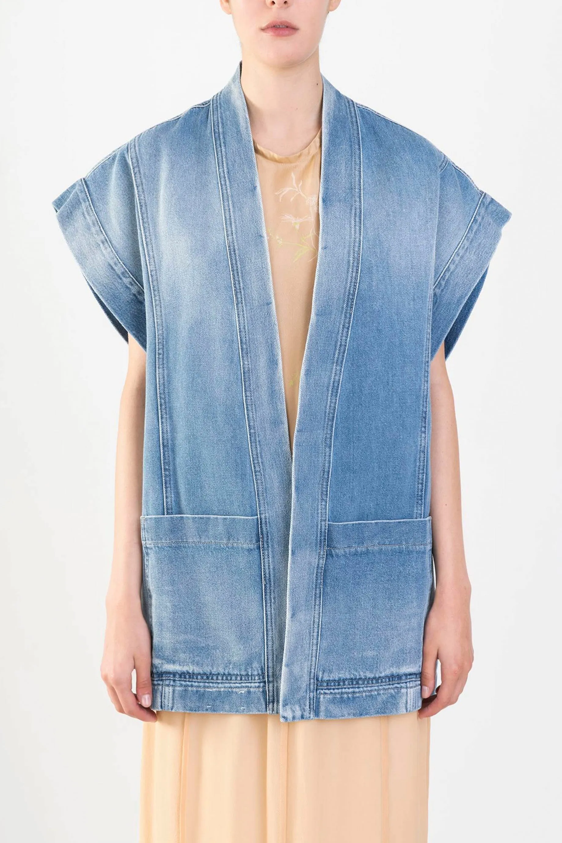 Alysi Denim Gilet - Denim