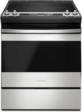 Amana Black-on-Stainless Steel Slide-In Electric Range (4.8 Cu. Ft.) - YAES6603SFS