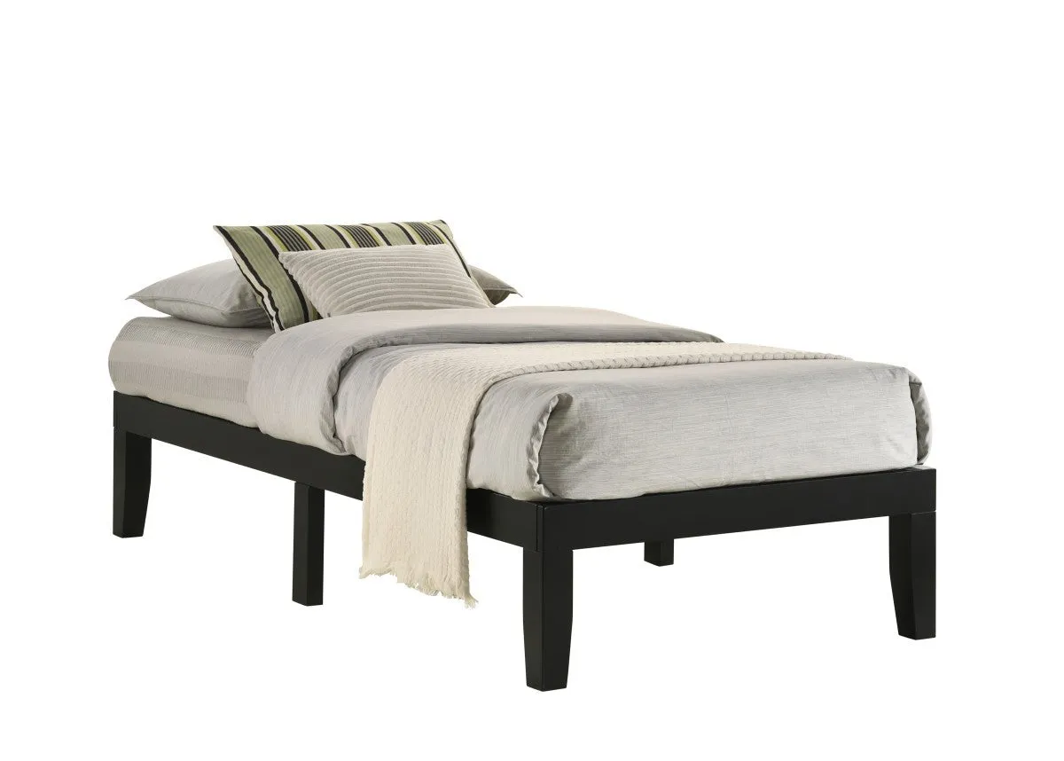 Amira Twin Platform Bed - Black