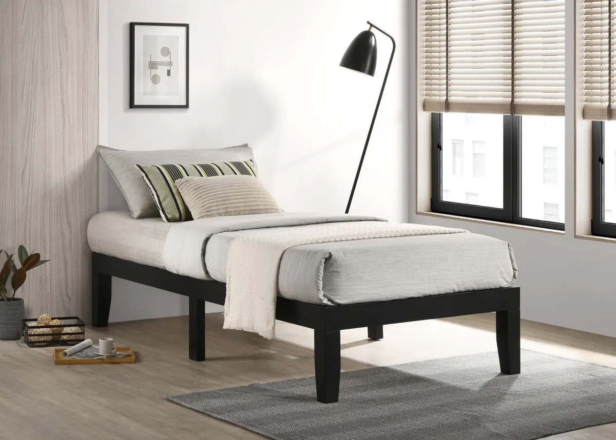 Amira Twin Platform Bed - Black