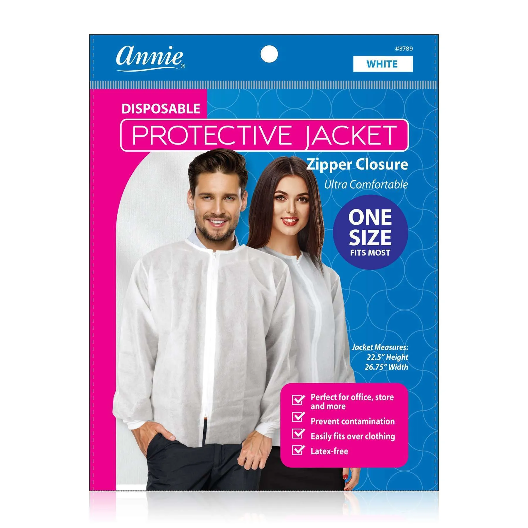 Annie Disposable Protective Jacket w/ Zipper #3789