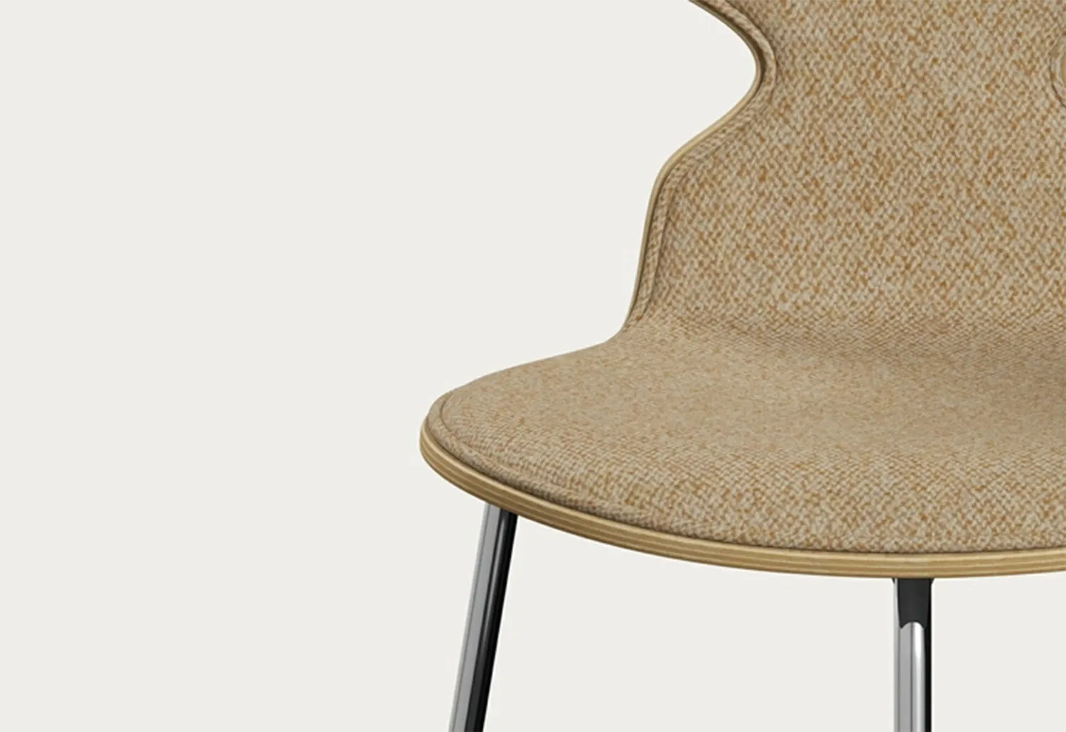 Ant Chair, 3 Legs, Front Upholstered