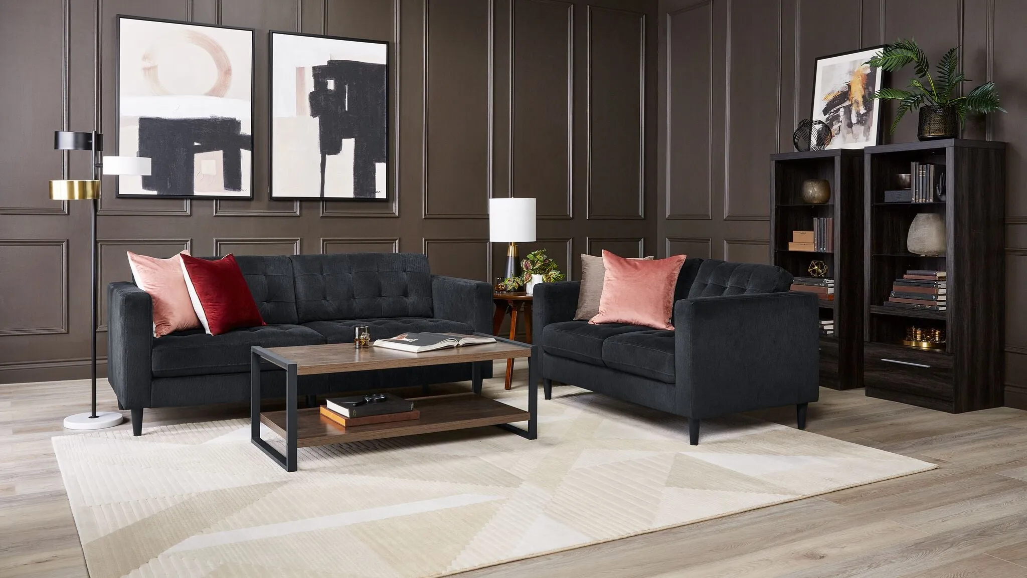 Anthena Loveseat - Charcoal