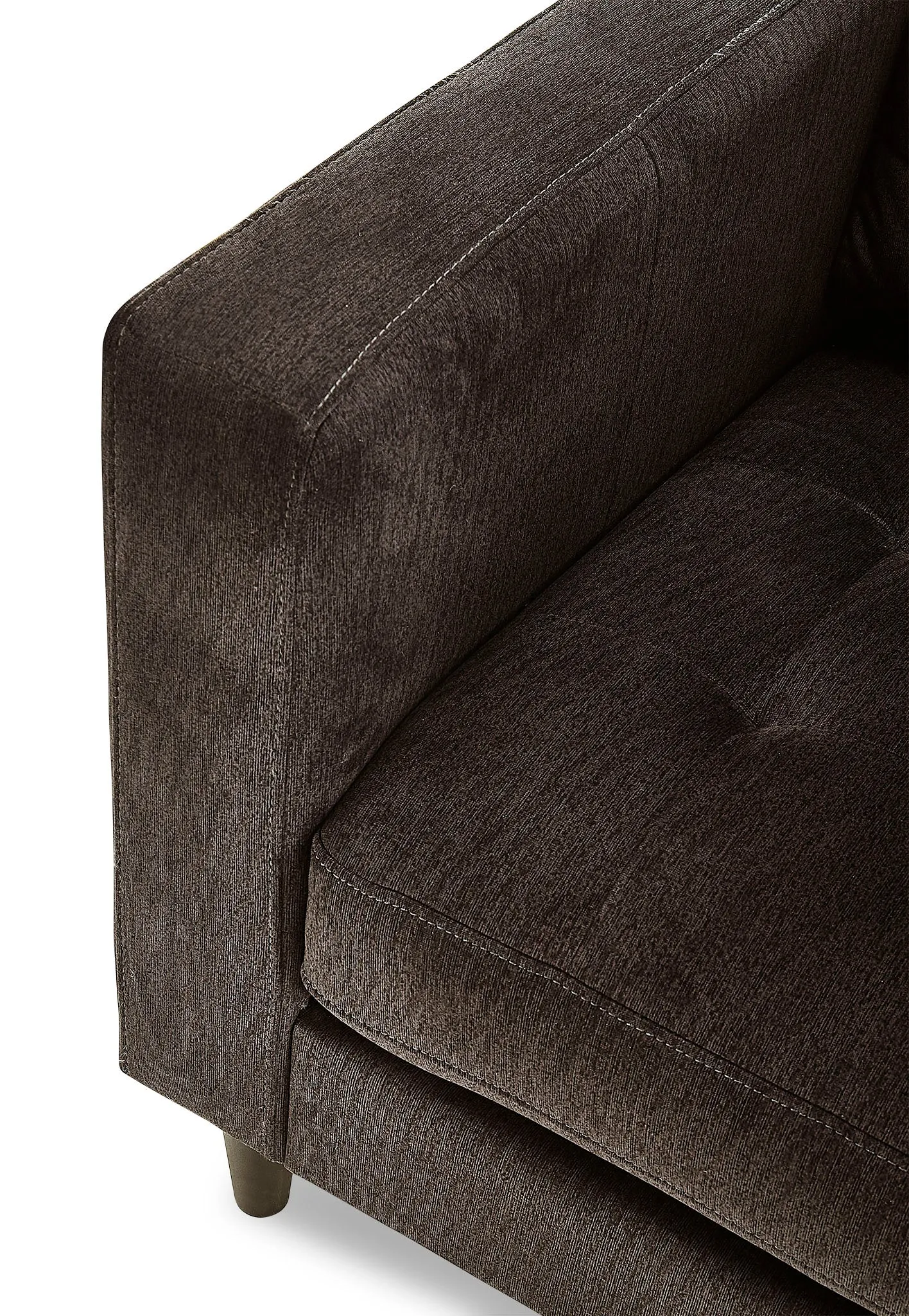 Anthena Sofa and Chair Set - Dark Chocolate