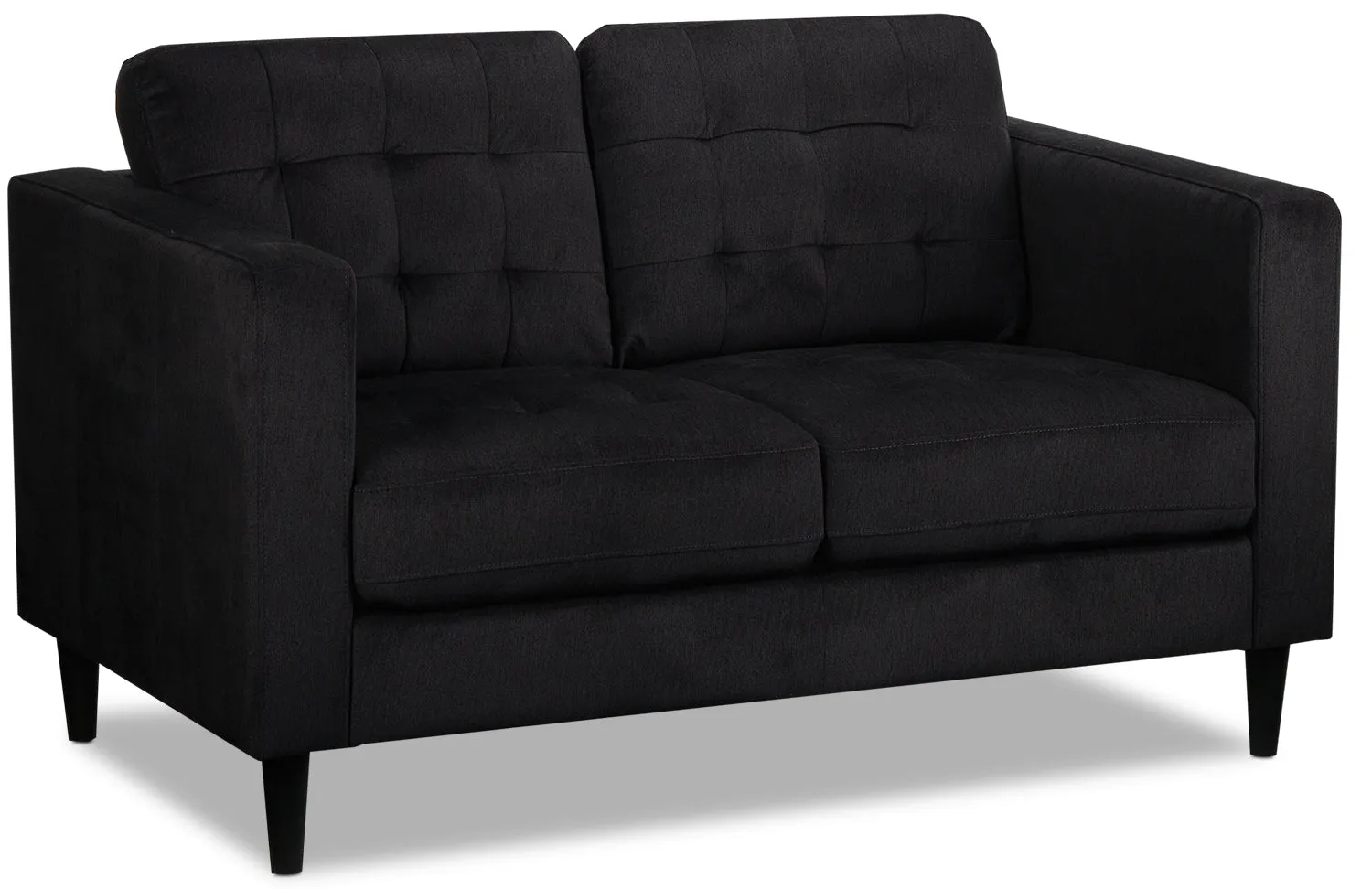 Anthena Sofa and Loveseat Set - Charcoal