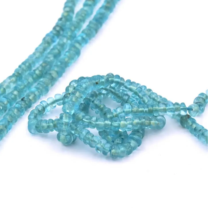 Apatite Rondelle Bead 4x2-3mm - Hole: 0.5mm (1 Strand-33cm)