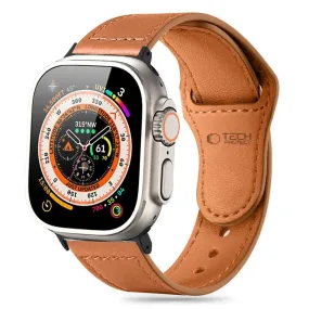 Apple Watch (38/40/SE/41mm) Tech-Protect Naturalfit Ægte Læder Urrem - Brown