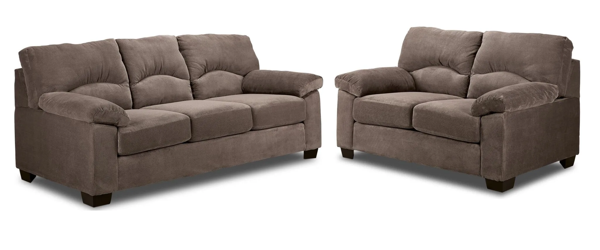 Archie Sofa & Loveseat Set- Ash