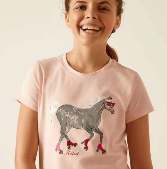 Ariat Girl's Blushing Rose Roller Pony Tee 10048554