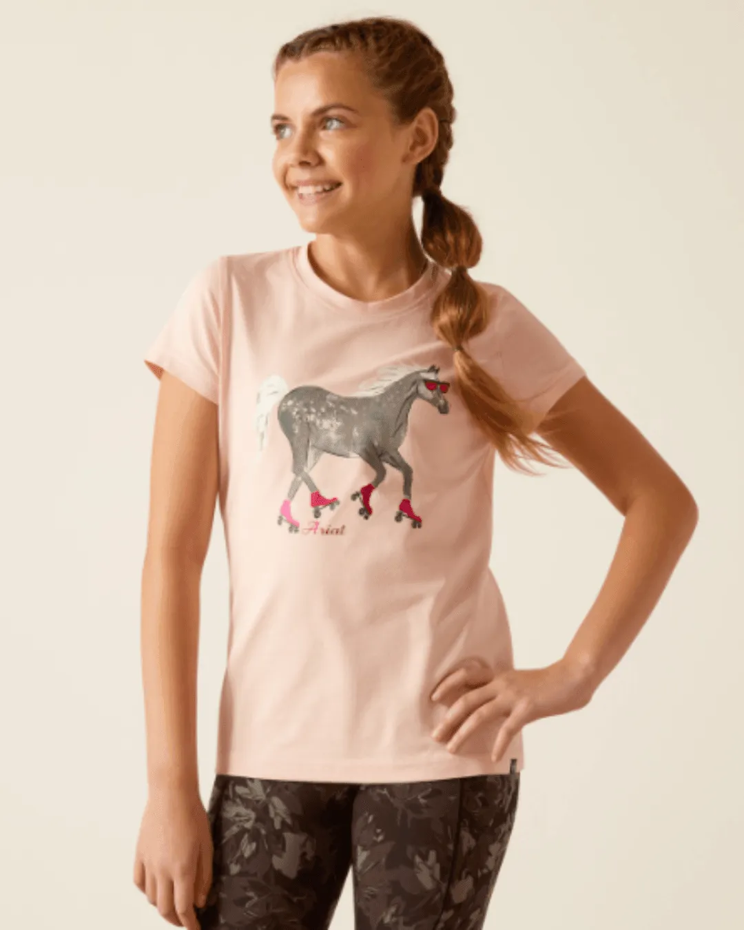 Ariat Girl's Blushing Rose Roller Pony Tee 10048554