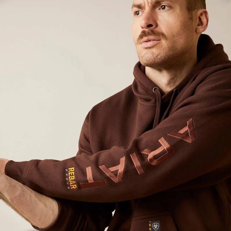 Ariat Men's Rebar Graphic Hoodie in Coffee Bean