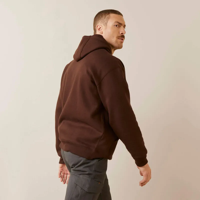 Ariat Men's Rebar Graphic Hoodie in Coffee Bean