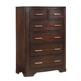 Arista 6-Drawer Chest - Brown Cherry