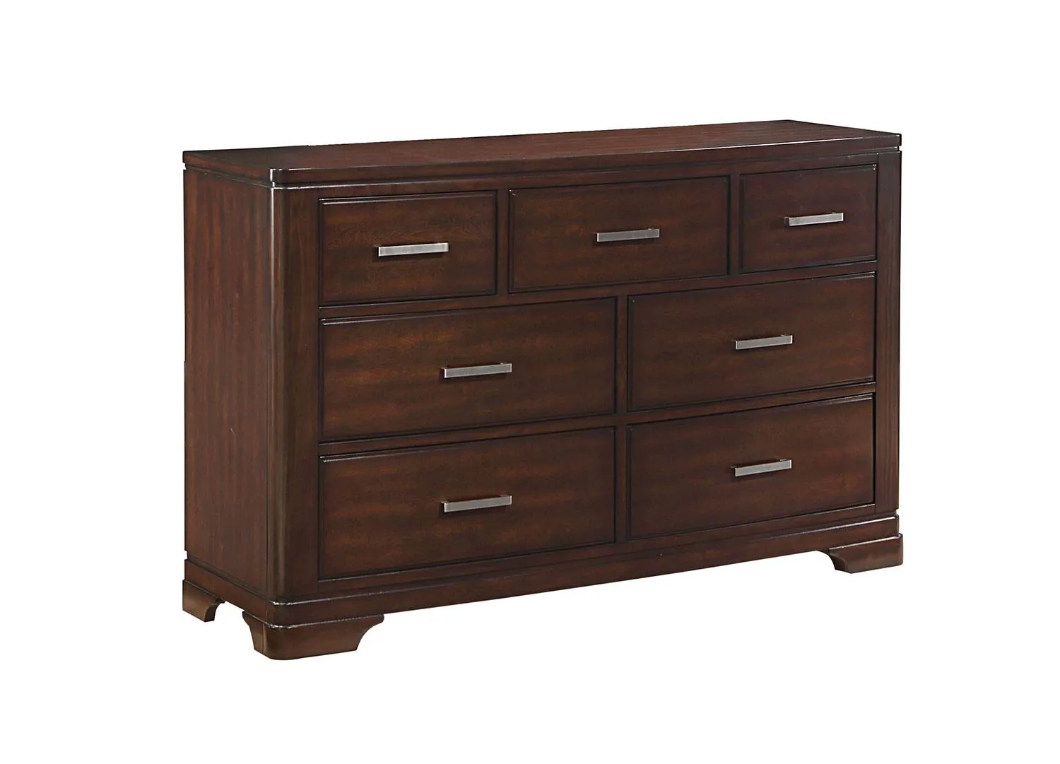 Arista 7-Drawer Dresser - Brown Cherry