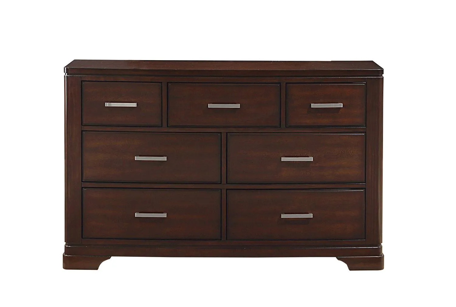 Arista 7-Drawer Dresser - Brown Cherry