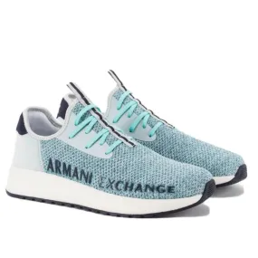 ARMANI EXCHANGE XUX058 Logo Sock Style Sneakers - BLU