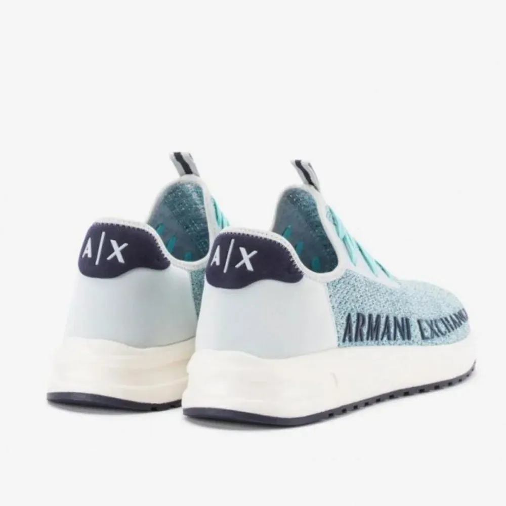 ARMANI EXCHANGE XUX058 Logo Sock Style Sneakers - BLU